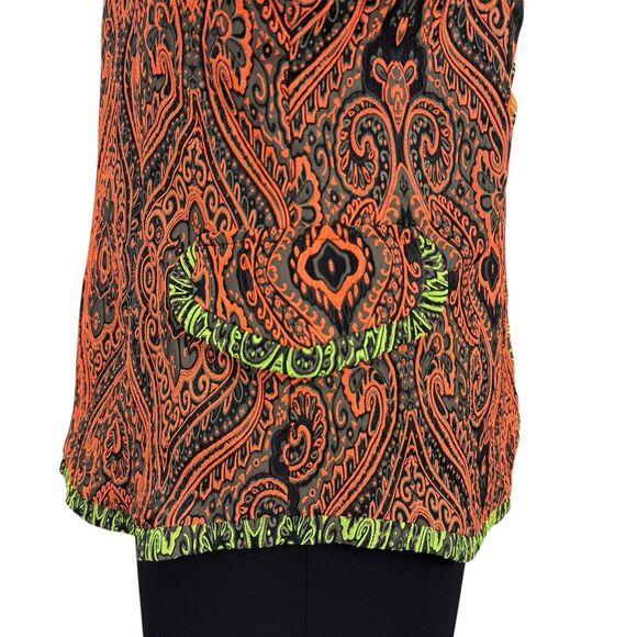 An Ren NY Womens Jacket M Paisley Jacquard Flower Artsy Old Money Uptown Chic - Picture 8 of 16